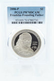 2006-P PCGS PR70DCAM Franklin-Founding Father Silver Commemorative Dollar Proof