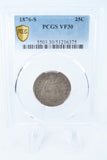 1876-S PCGS VF30 Liberty Seated Quarter Business Strike 25C
