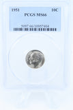 1951-P PCGS MS66 Roosevelt Dime Business Strike 10C