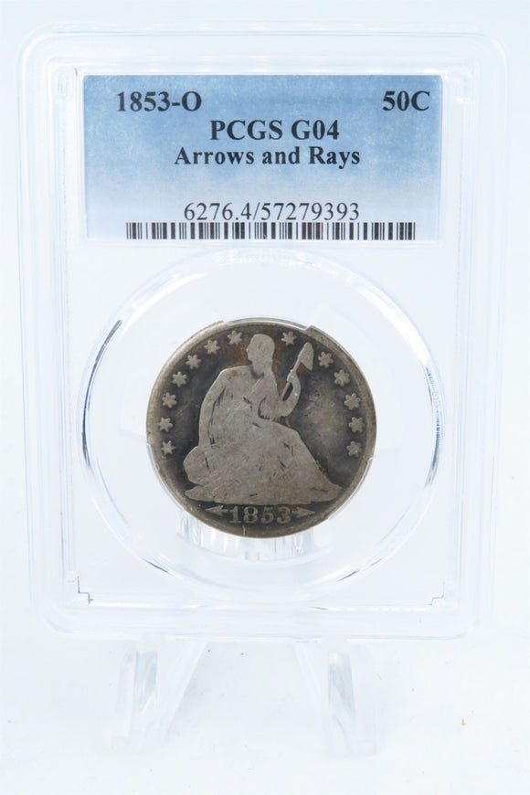 1853-O PCGS G04 Liberty Seated Half Dollar Business Strike 50C
