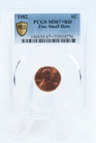 1982-P PCGS MS67+RD Zinc Small Date Lincoln Memorial Cent Business Strike 1C