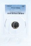 1985-P PCGS MS66 Roosevelt Dime Business Strike 10C