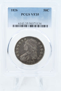 1826-P PCGS VF35 Capped Bust Half Dollar Business Strike 50C