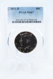 2011-D PCGS MS67 Kennedy Half Dollar Business Strike 50C