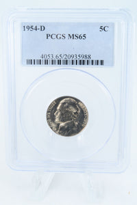 1954-D PCGS MS65 Jefferson Nickel Business Strike 5C