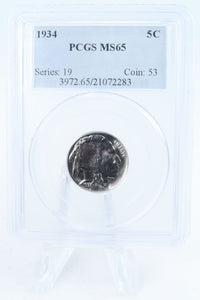 1934-P PCGS MS65 Buffalo Nickel Business Strike 5C