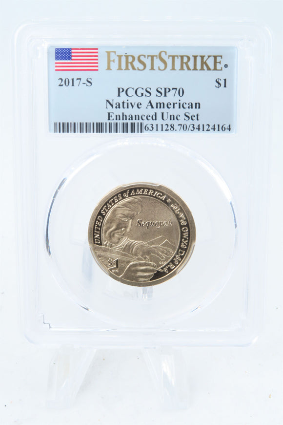 2017-S PCGS SP70 Native American Enhanced Dollar