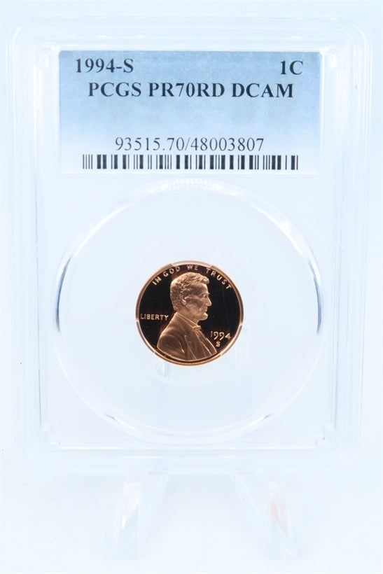 1994-S PCGS PR70DCAM Lincoln Memorial Cent Proof 1C