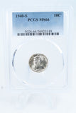 1940-S PCGS MS66 Mercury Dime Business Strike 10C