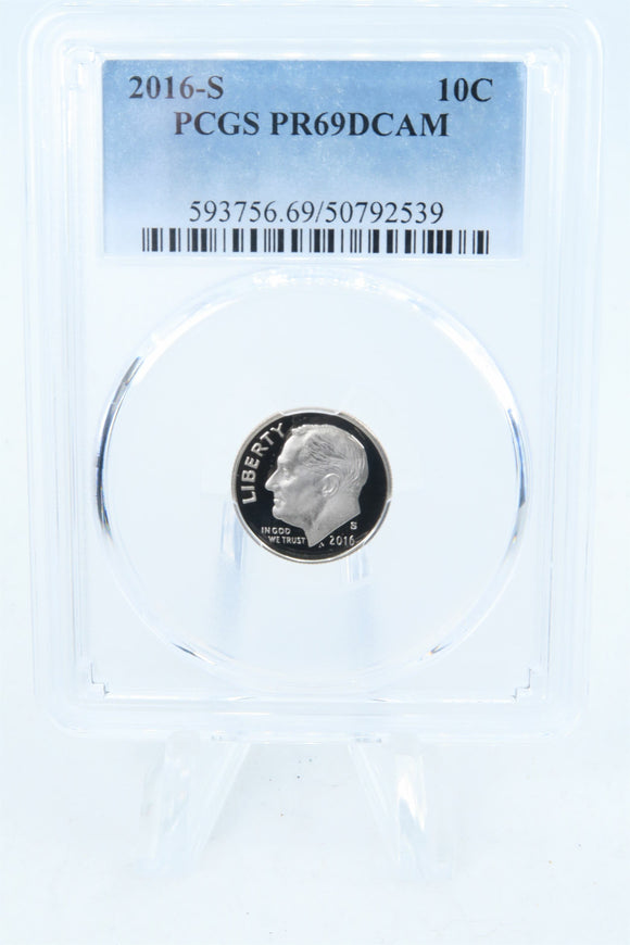 2016-S PCGS PR69DCAM Roosevelt Dime Proof 10C