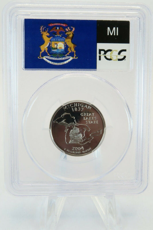 2004-S PCGS PR69DCAM Michigan State Quarter Proof 25C