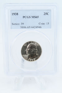 1938-P PCGS MS65 Washington Quarter Business Strike 25C