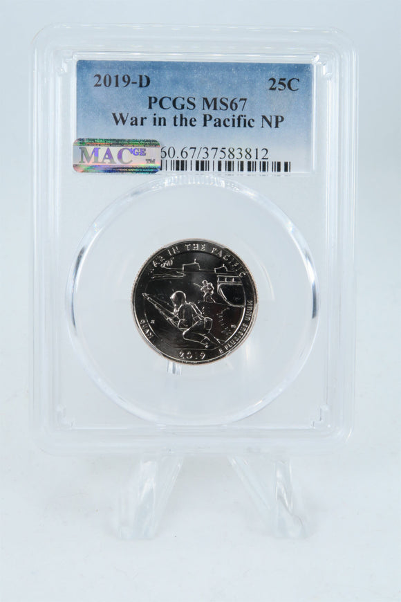 2019-D PCGS MS67 War In The Pacific NP Quarter Business Strike 25C