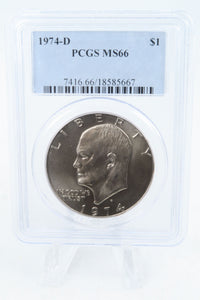 1974-D PCGS MS66 Eisenhower Ike Dollar Business Strike
