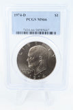 1974-D PCGS MS66 Eisenhower Ike Dollar Business Strike