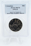 1992-D PCGS MS70 Columbus Modern Commemorative Half Dollar 50C