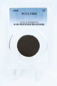 1805-P PCGS FR02BN Draped Bust Cent Business Strike 1C
