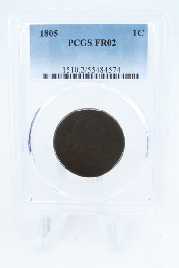 1805-P PCGS FR02BN Draped Bust Cent Business Strike 1C