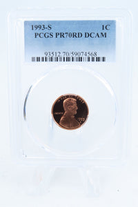 1993-S PCGS PR70DCAM Lincoln Memorial Cent Proof 1C