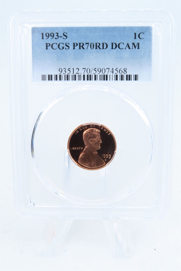 1993-S PCGS PR70DCAM Lincoln Memorial Cent Proof 1C
