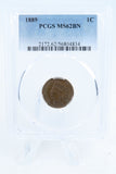 1889-P PCGS MS62BN Indian Cent Business Strike 1C