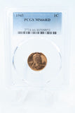 1945-P PCGS MS66RD Lincoln Wheat Cent Business Strike 1C