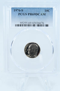 1976-S PCGS PR69DCAM Roosevelt Dime Proof 10C