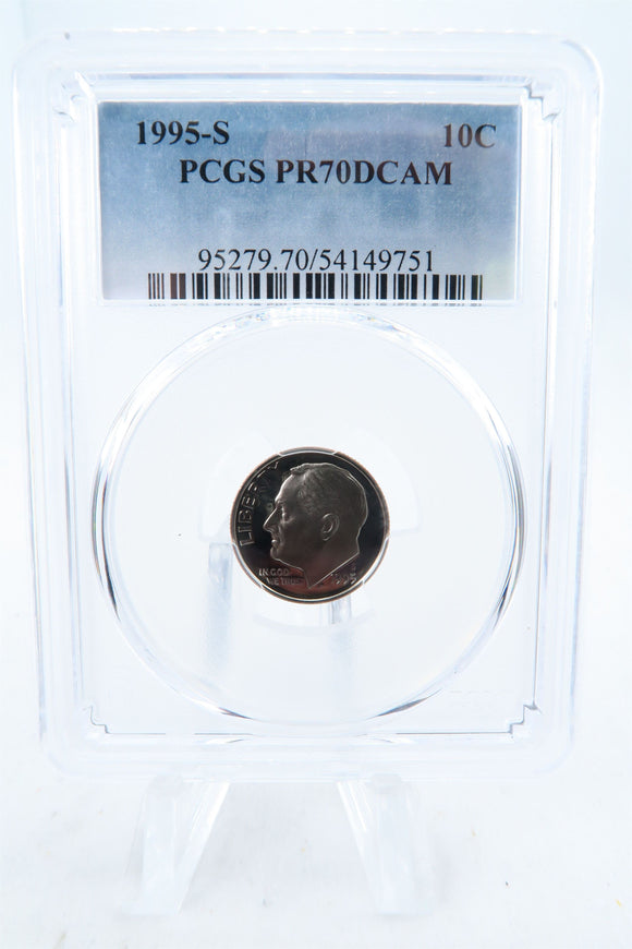 1995-S PCGS PR70DCAM Roosevelt Dime Proof 10C