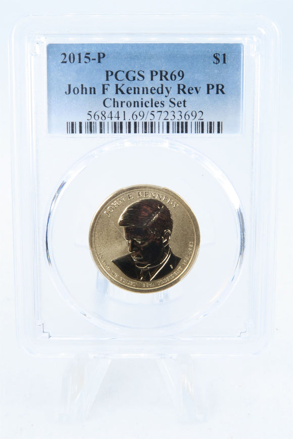 2015-P PCGS PR69 John F. Kennedy Presidential Dollar Reverse Proof