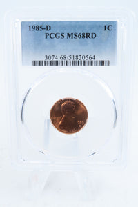 1985-D PCGS MS68RD Lincoln Memorial Cent Business Strike 1C