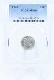 1942-P PCGS MS66 Mercury Dime Business Strike 10C