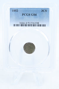 1852-P PCGS G04 Three (3) Cent Silver Business Strike 3CS