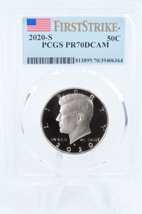 2020-S PCGS PR70DCAM First Strike Kennedy Half Dollar Proof 50C