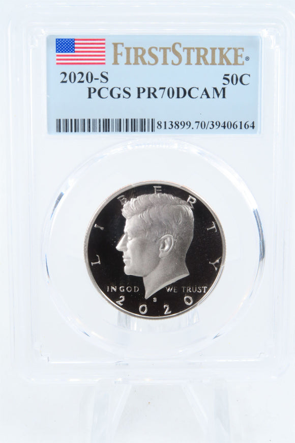 2020-S PCGS PR70DCAM First Strike Kennedy Half Dollar Proof 50C