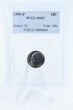 1995-P PCGS MS67 Roosevelt Dime Business Strike 10C