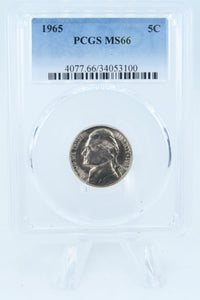 1965-P PCGS MS66 Jefferson Nickel Business Strike 5C