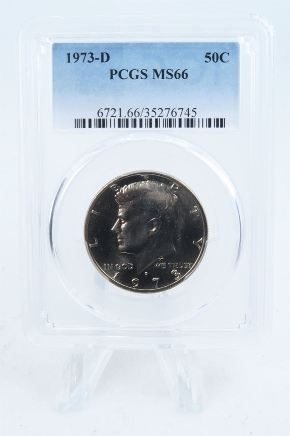 1973-D PCGS MS66 Kennedy Half Dollar Business Strike 50C