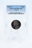 1981-S PCGS PR70DCAM Type 1 Washington Quarter Proof 25C