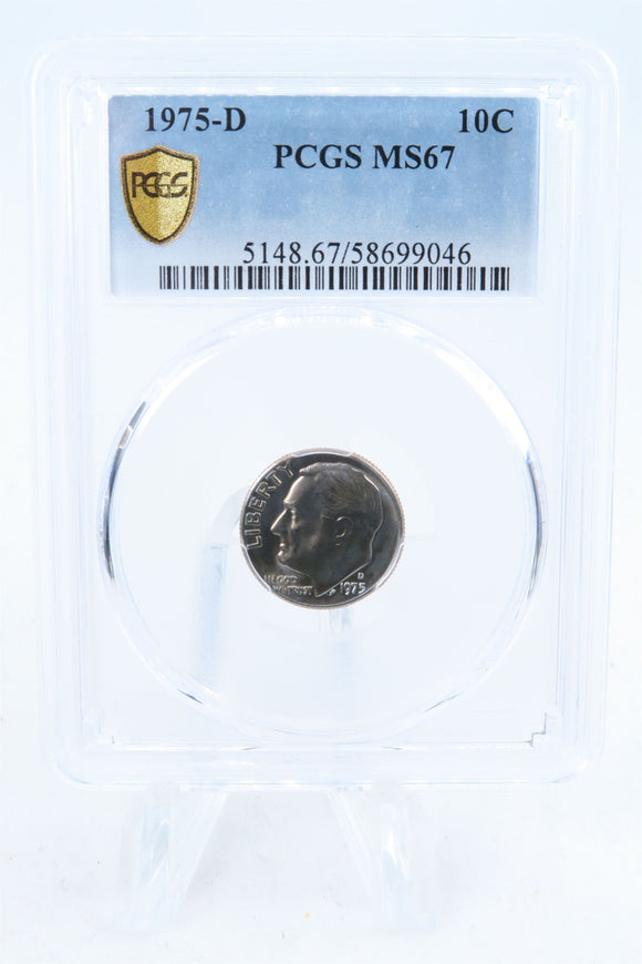 1975-D PCGS MS67 Roosevelt Dime Business Strike 10C