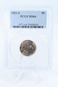 1931-S PCGS MS64 Buffalo Nickel Business Strike 5C