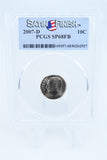 2007-D PCGS SP68FB Satin Finish Roosevelt Dime 10C