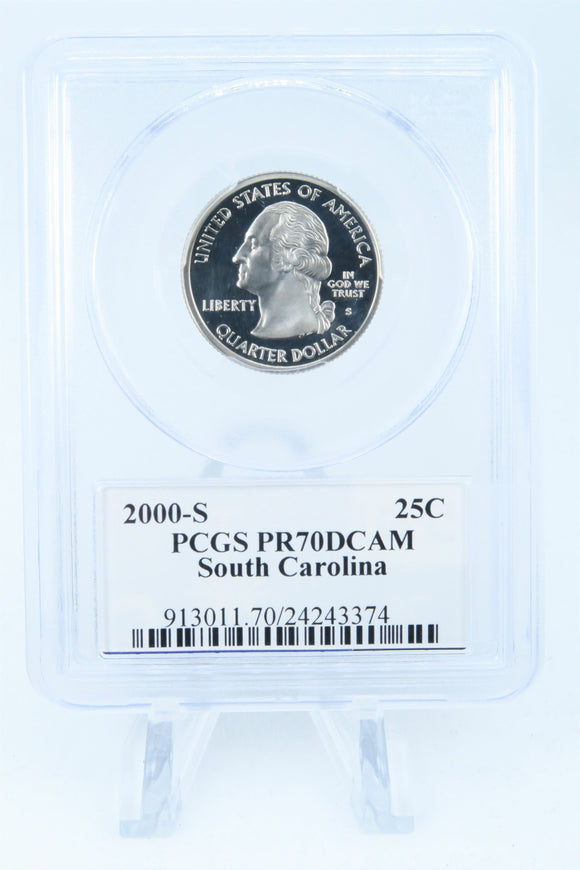 2000-S PCGS PR70DCAM South Carolina State Quarter Proof 25C