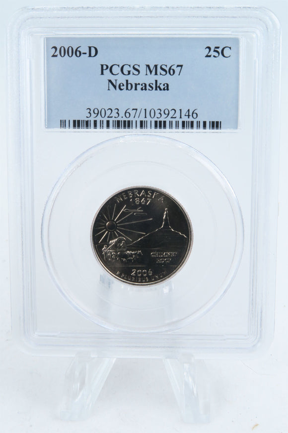 2006-D PCGS MS67 Nebraska State Quarter Business Strike 25C