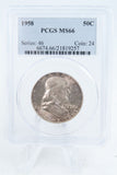 1958-P PCGS MS66 Franklin Half Dollar Business Strike 50C