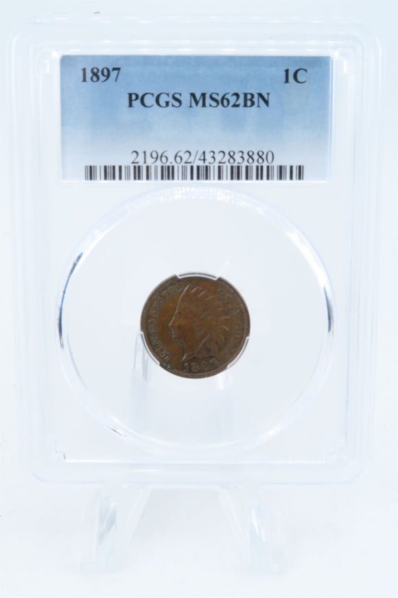 1897-P PCGS MS62BN Indian Cent Business Strike 1C