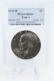 1976-D PCGS MS65 Type 1 Eisenhower Ike Dollar Business Strike