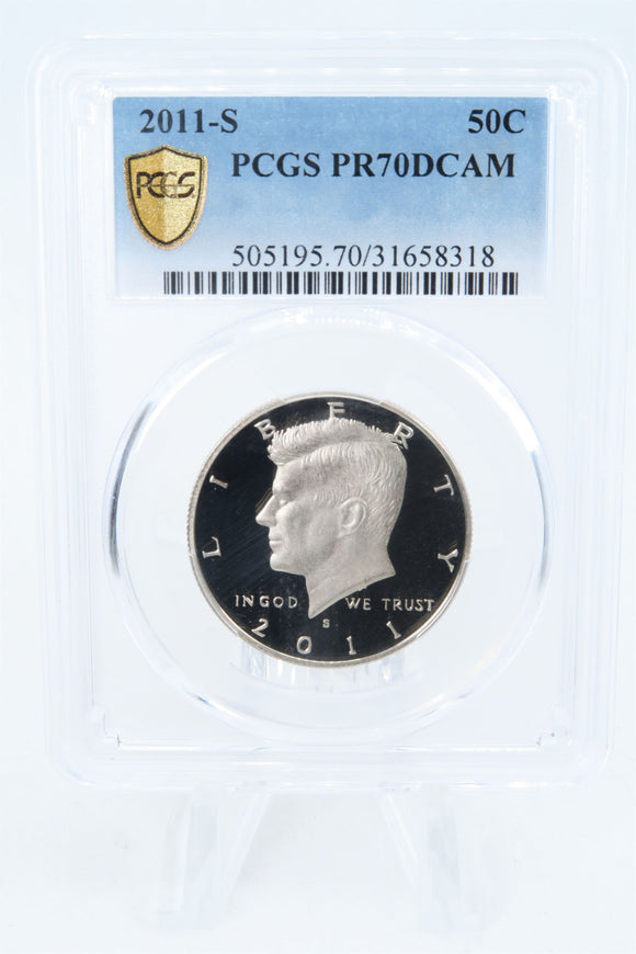 2011-S PCGS PR70DCAM Kennedy Half Dollar Proof 50C