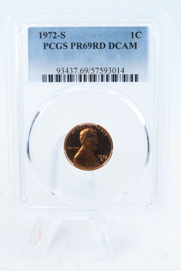 1972-S PCGS PR69DCAM Lincoln Memorial Cent Proof 1C