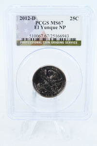 2012-D PCGS MS67 El Yunque NP Quarter Business Strike 25C