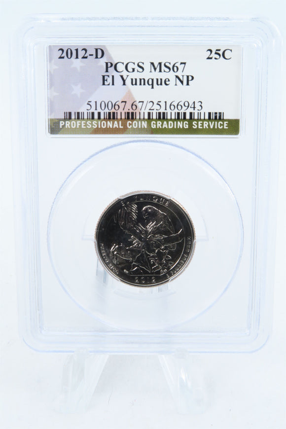 2012-D PCGS MS67 El Yunque NP Quarter Business Strike 25C